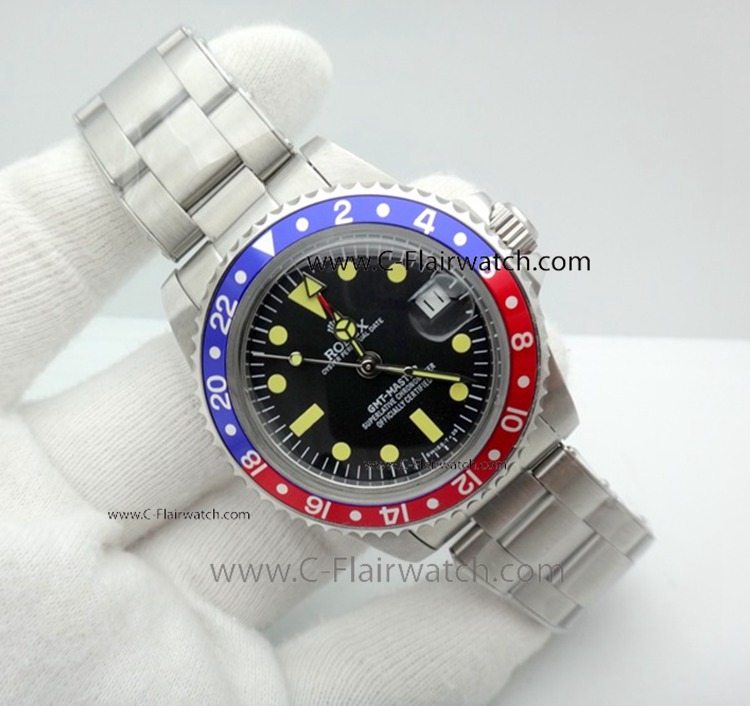 Replica Rolex GMT Master ii Blue and Red Bezel Watch